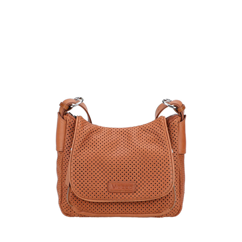 Sac bandoulière Olivia cuir perforé